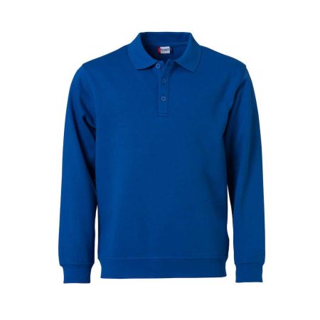 basic_polo_sweater_keskisininen Clique Basic Polo Sweater