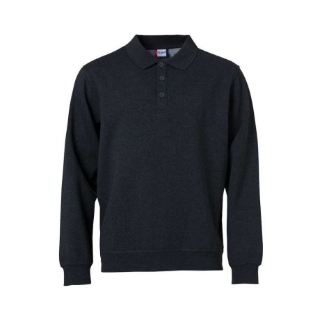 basic_polo_sweater_melerattu_antrasiitti Clique Basic Polo Sweater
