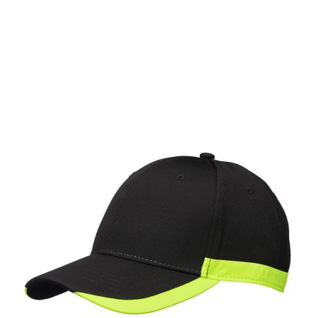 PRO-SPORT-musta-neonkeltainen-heijastava-side Pro Sport lippis